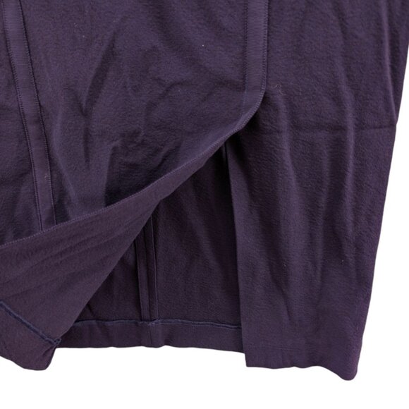 Donna Karan Sheath Dress Purple Short Sleeve Wool Blend Knee Length Size 6 - Picture 12 of 13